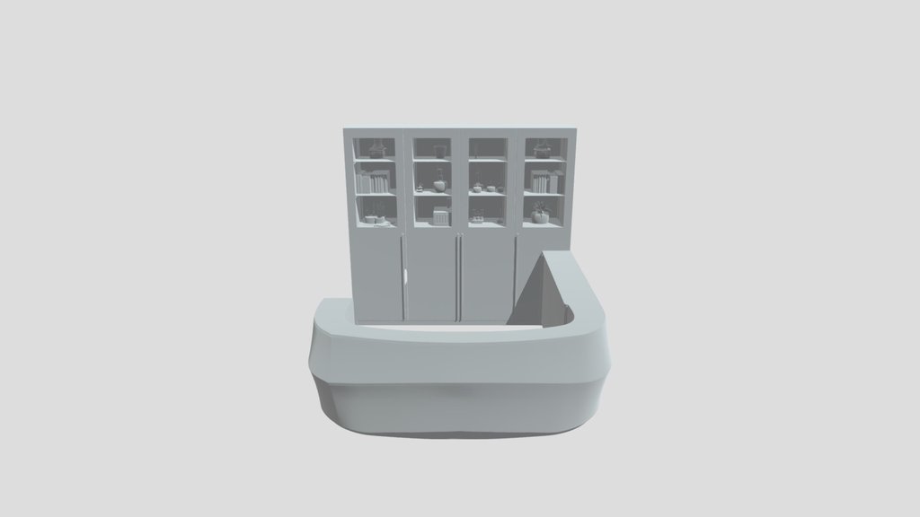White Wave Reception Desk