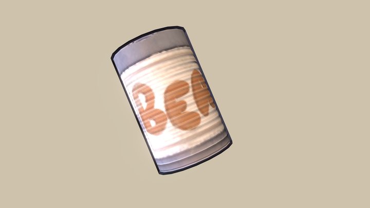 𝕓𝕖𝕒𝕟𝕫! Retro can 3D Model