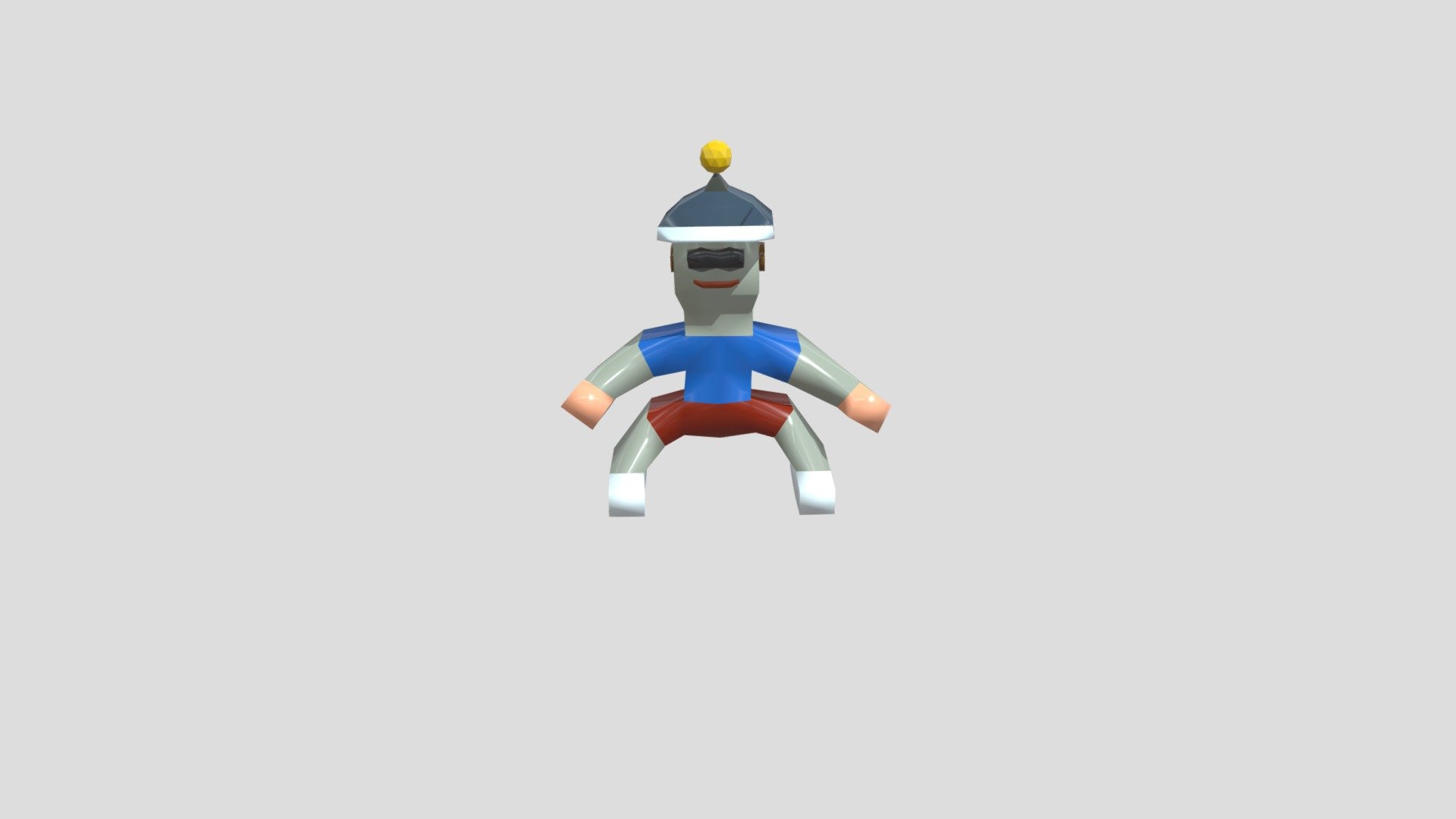 Cap Man Low Poly