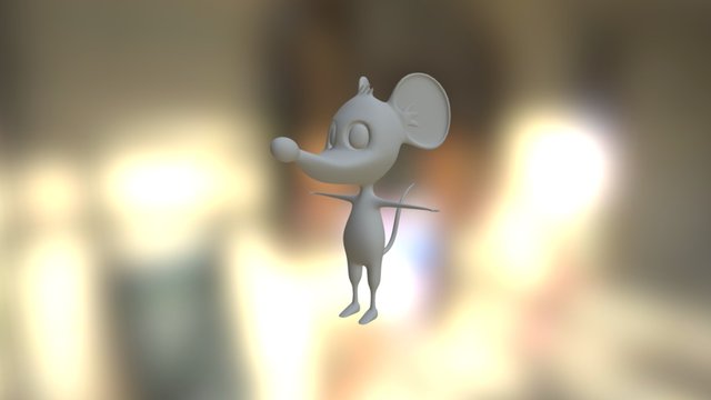 Cartoon Mouse 3D Model