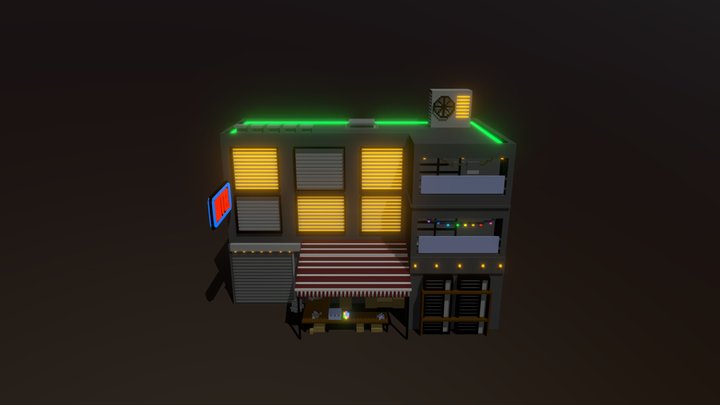 Shop Front 3D Model