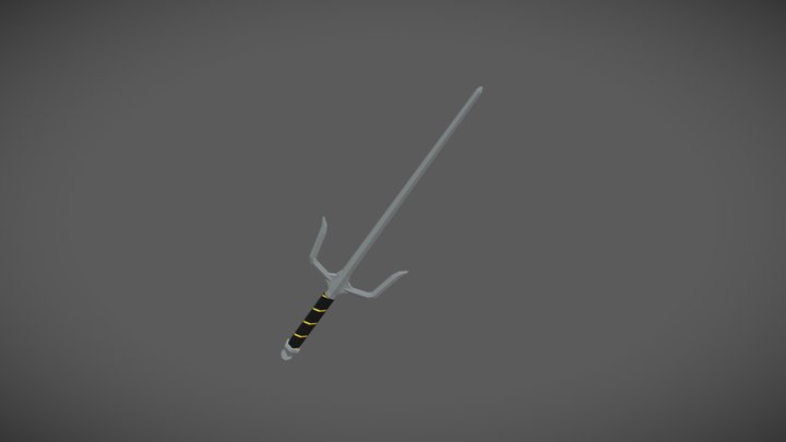 Low-poly Sai 3D Model