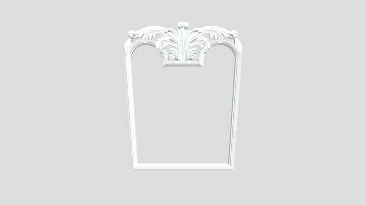 Mirror Classical Carved Frame 3D Model