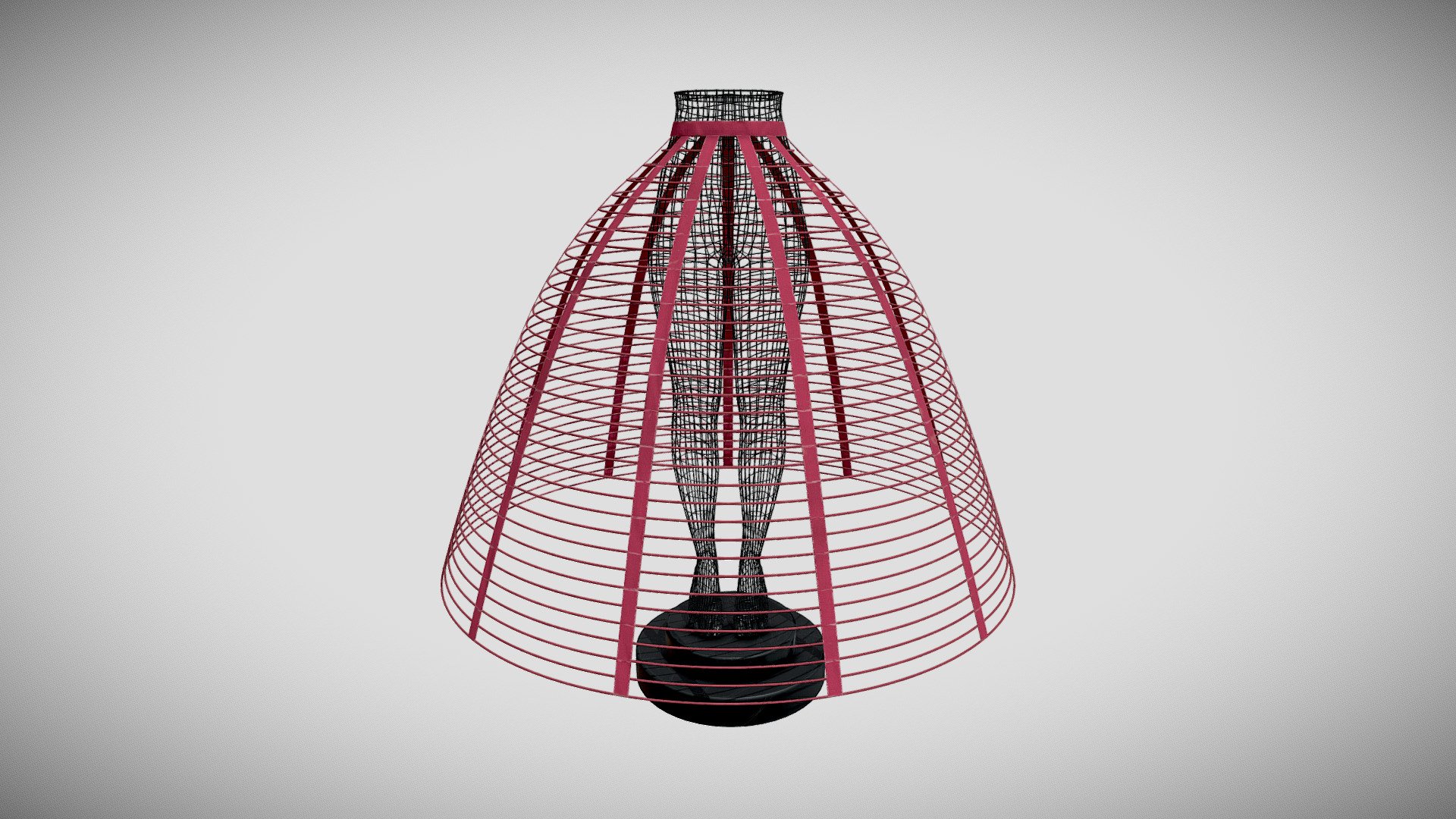 Crinoline (1860, 32 hoops) - a 3D reconstruction