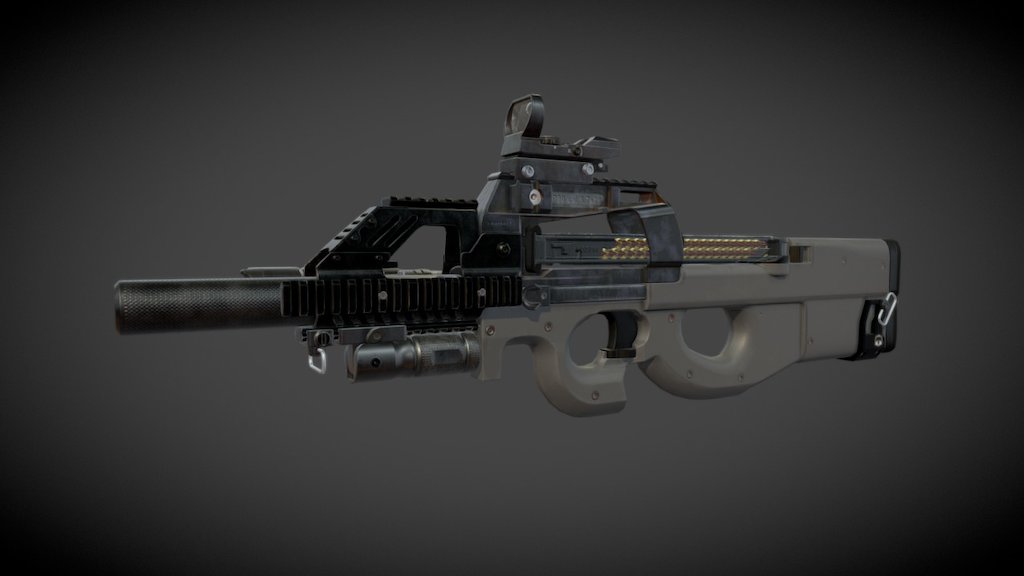 Arma de jogo P90 Modelo 3D - TurboSquid 2099496