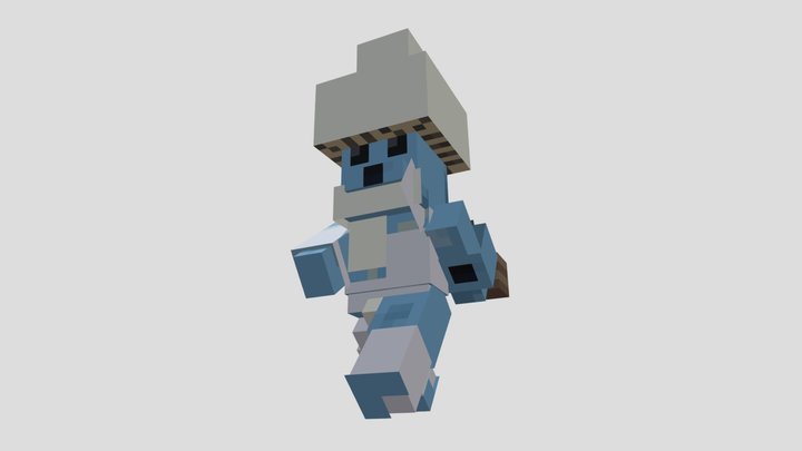 Smurf Cat Minecraft 3D Model