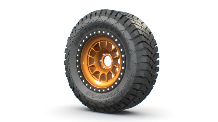 Off-road wheel with BFGoodrich Mud-terrain Tire 3D Model