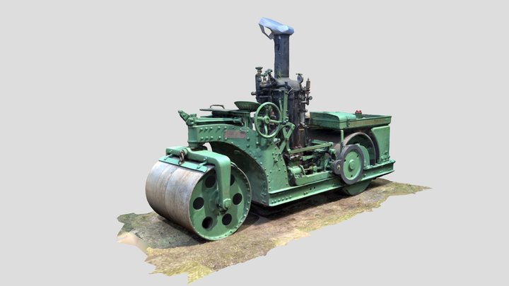 Buffalo Springfield steam roller 3D Model