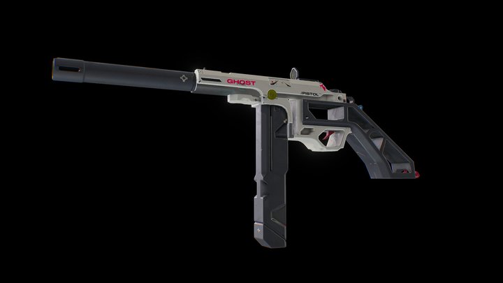 Tactical Pistol 3D Model
