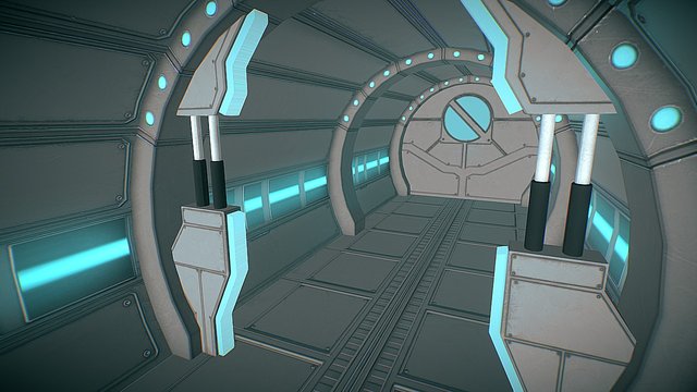 Sci-Fi Corridor 3D Model