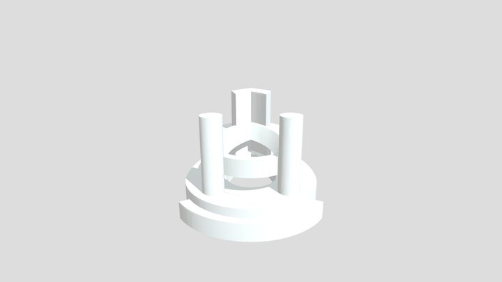 Dangle Earring for Pear-Cut Stone – Modelo 3D gratuito STL