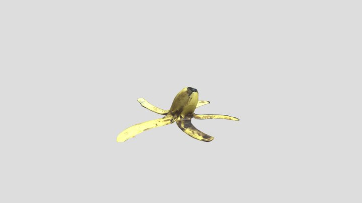 Banana jogada retopo 3D Model