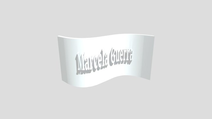 Curved Text 3D Model