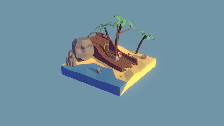 DAE Game Art 1 - Simple Scene 3D Model
