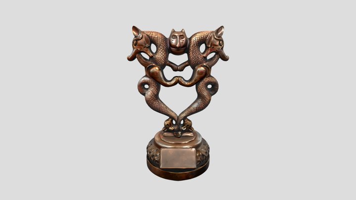 Decorative sculpture with mythical creatures 3D Model