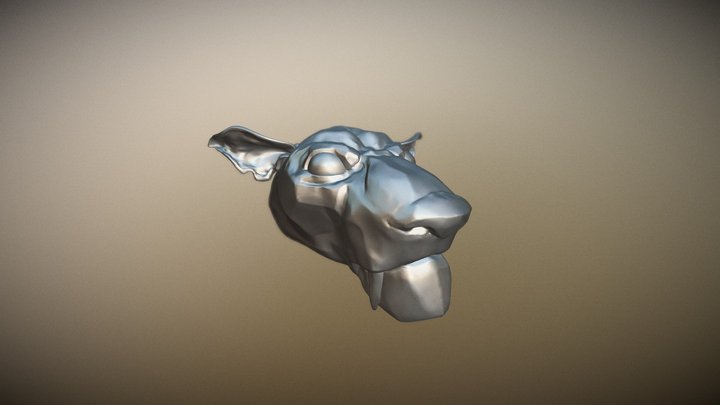 Lion Head Reduced 3D Model