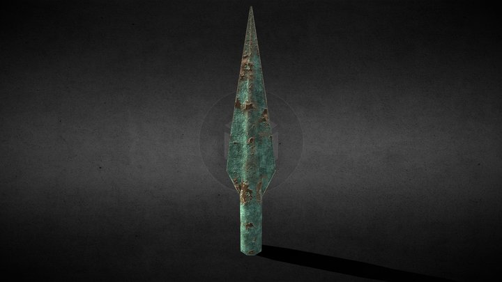 Rusted spear head 3D Model