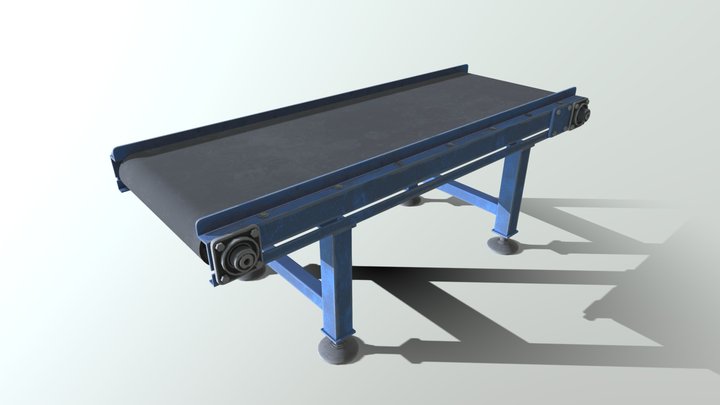 Simple rubber conveyor 3D Model