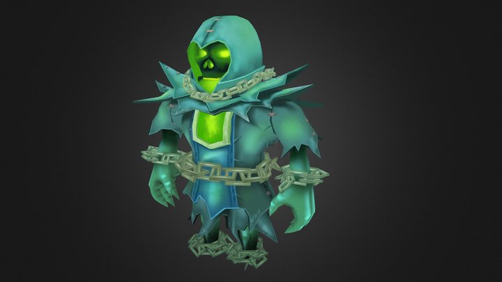 ROBLOX - Glowing Skull Hood 3D Model