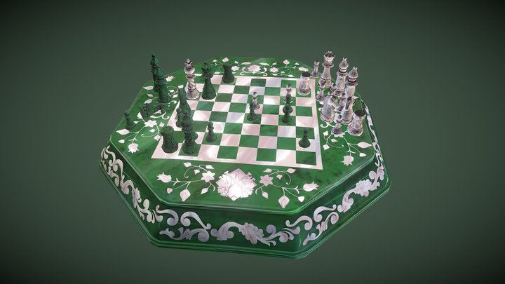 Chess in Arcane Graphic Style 3D Model