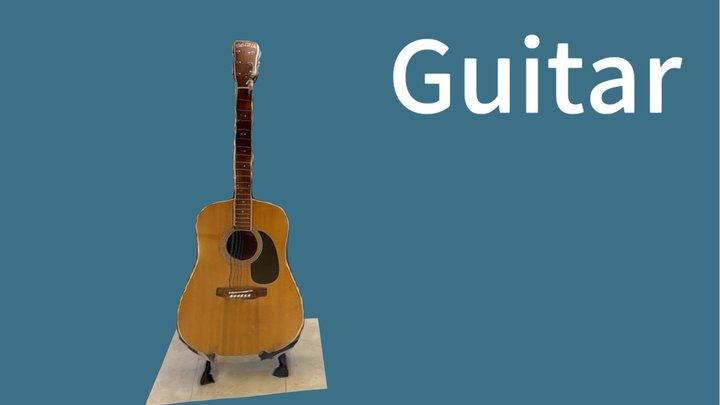 (FreeRawScan)A guitar on a stand 3D Model