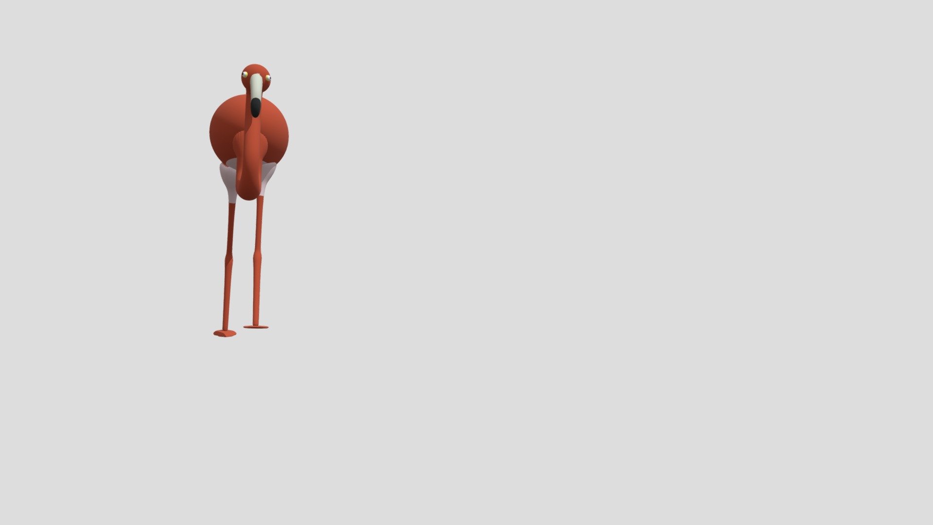 Flamingo in low poly