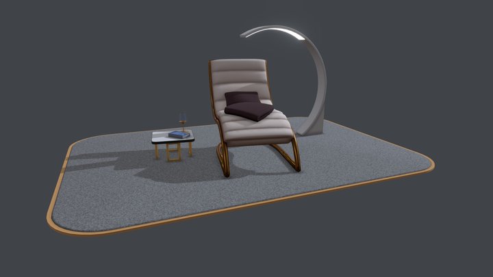 Recliner Lounge Chair | Game Asset for BELONGING 3D Model