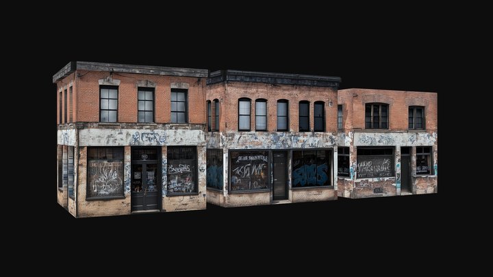Old Building Pack | Lowpoly 3D Model