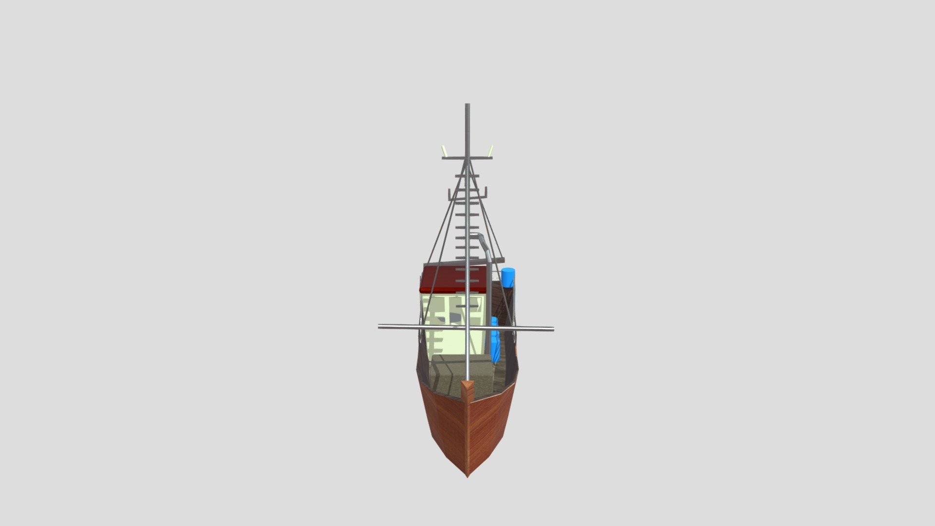 Modern wood sail boat