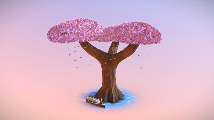 DAILY - Big tree, little boat 3D Model