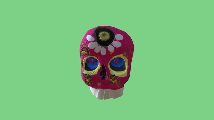 Dia de los Muertos Skull 3D Model