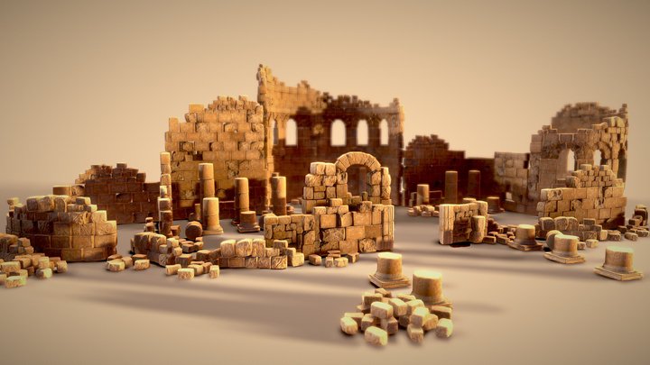 Desert Ruins 3D Model