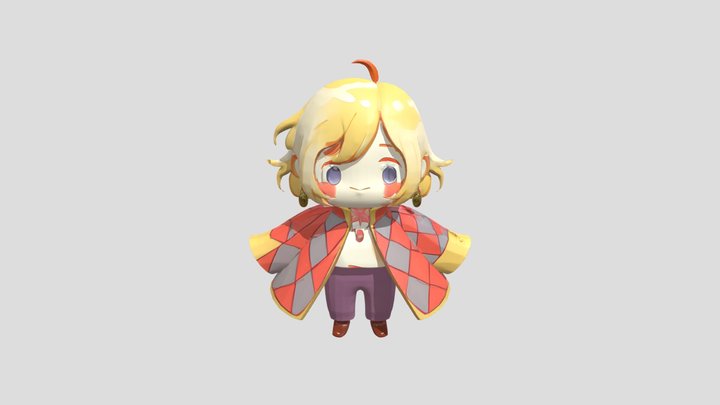 Cute cartoon character 3D Model