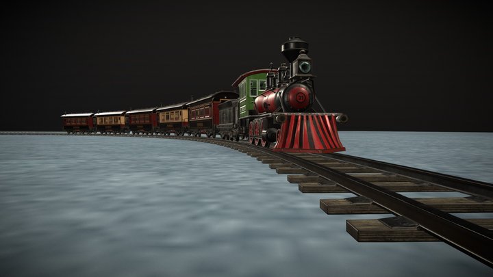 Toy Train Models Set 3D Model