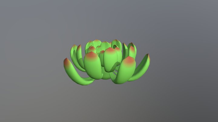 Stylized Succulent 3D Model