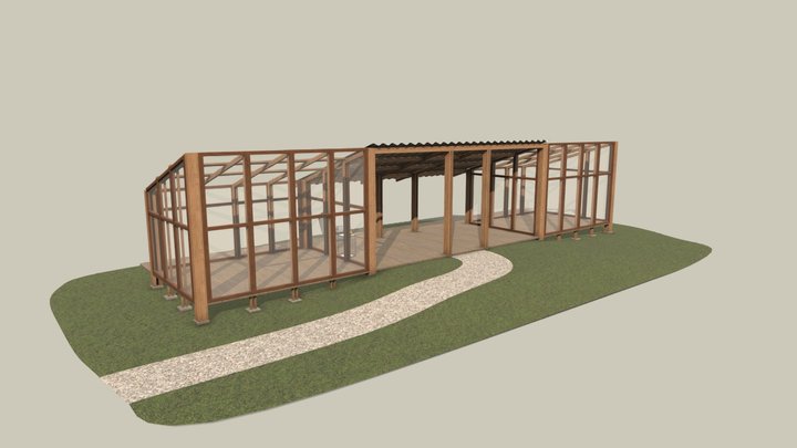 Glass House 3D Model