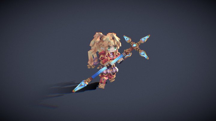 Blockbench girl 3D Model