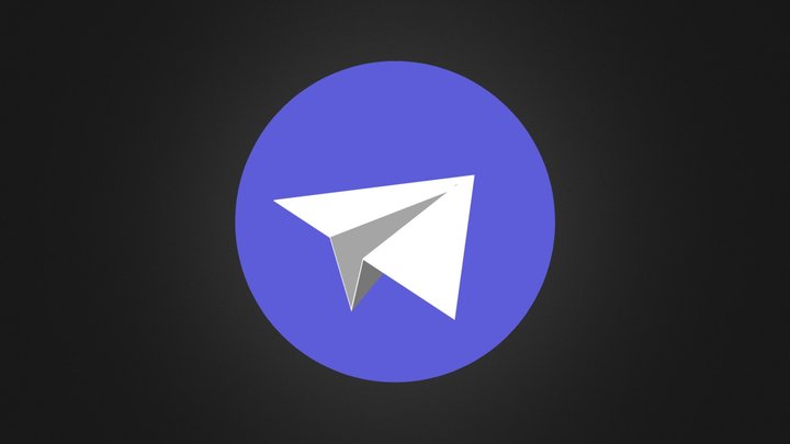 Telegram Logo 3D Model