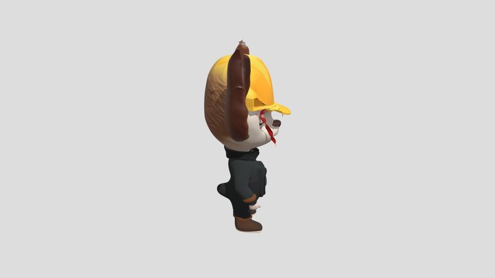 Малыш Строитель раненый 3D Model