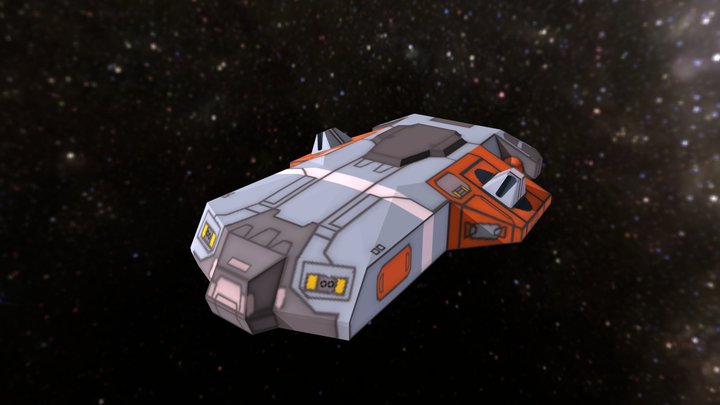 Homeworld: Kushan Multigun Corvette 3D Model