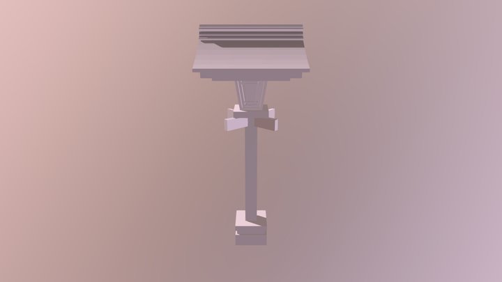 Tall Japanese Lamp 3D Model
