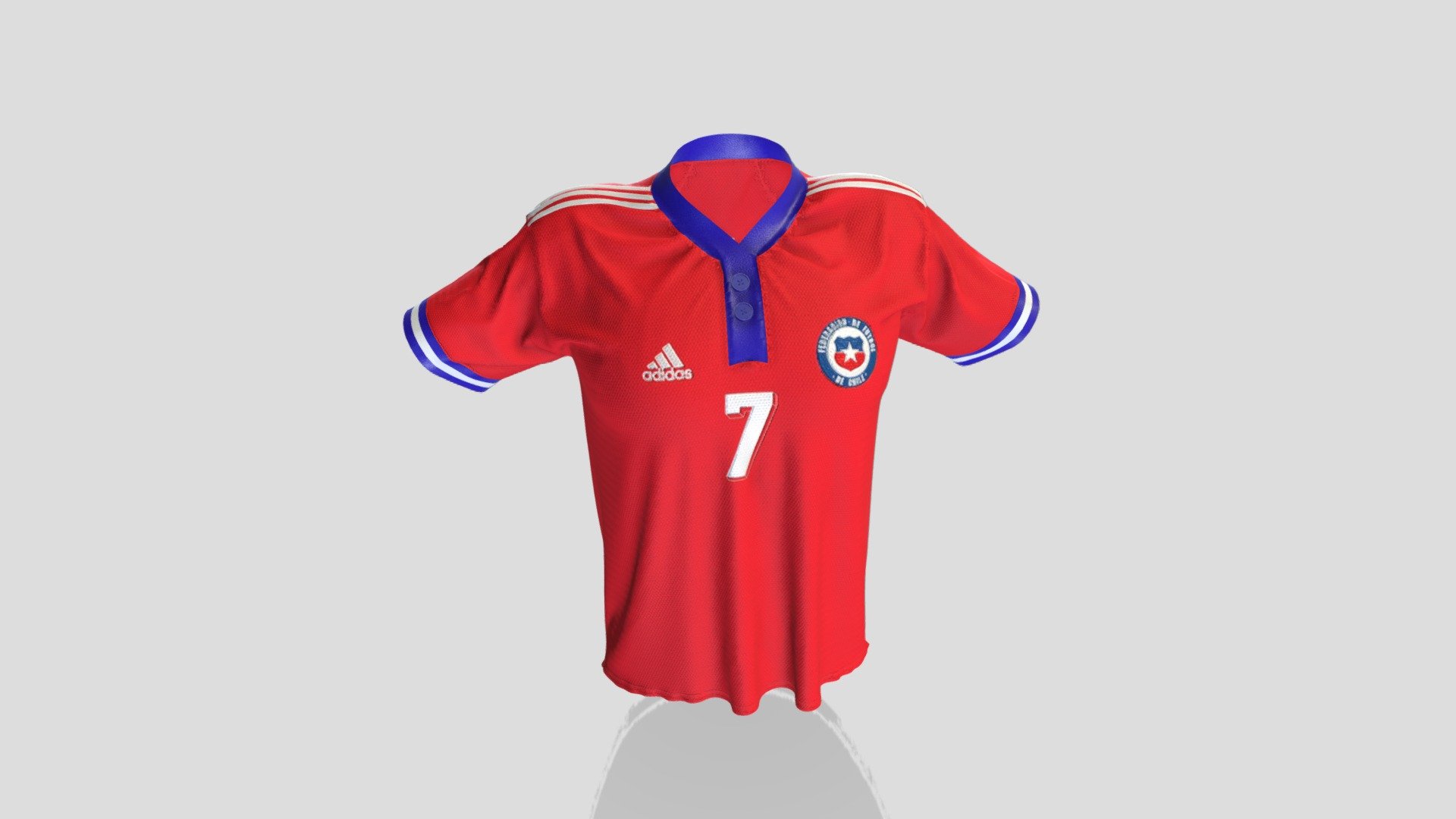 chilean soccer team tshirt 3D model by Mauro_Valdivia (mauro6287