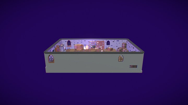 AlchemisTeddy - Lab - Environment - Low Poly 3D Model