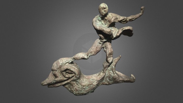 Hombre Sobre Delfin - DALÍ – Modello 3D gratuito STL