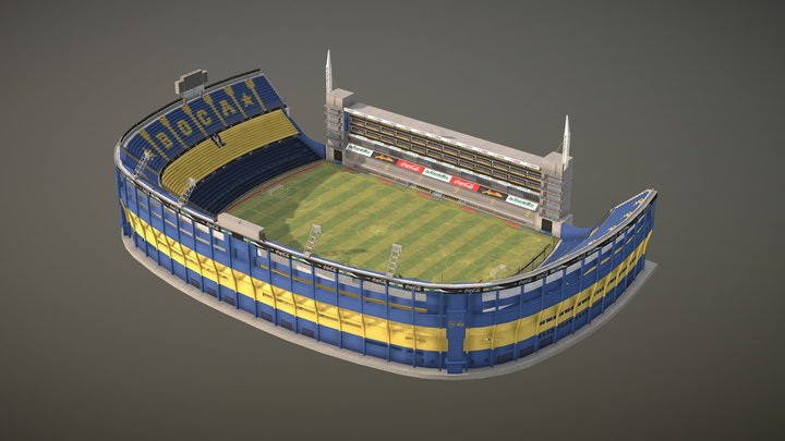 Lowpoly Boca Juniors Stadium (Bombonera) 3D Model