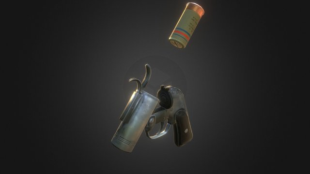 M8 Flare Pistol 3D Model
