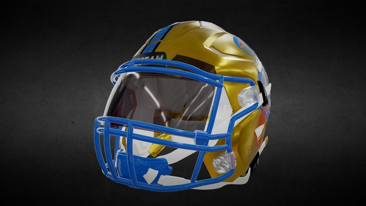 Choctaw Football Helmet 3D Model