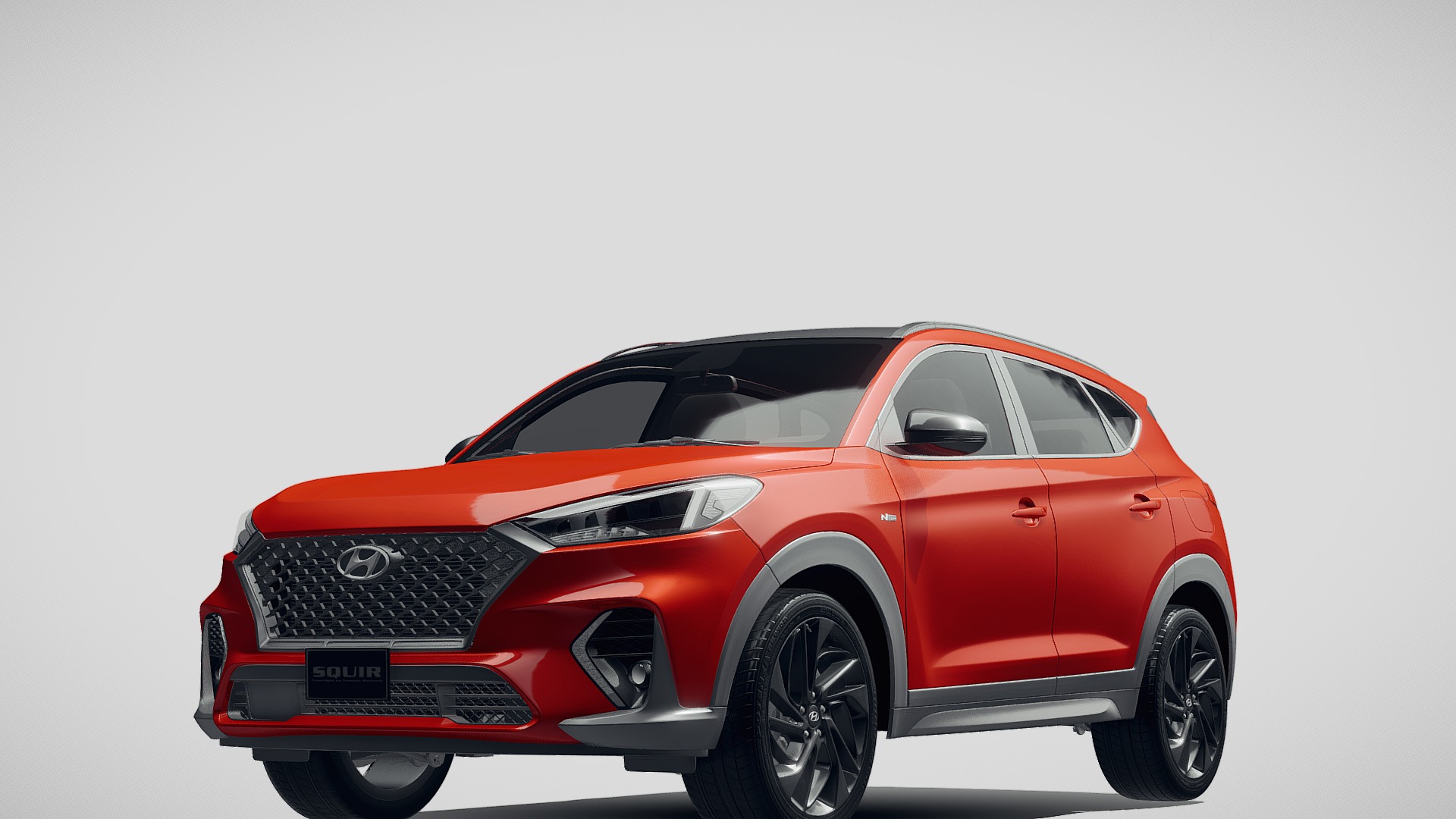 3D model Hyundai Tucson N-Line 2019 - This is a 3D model of the Hyundai Tucson N-Line 2019. The 3D model is about a red car with a white background.