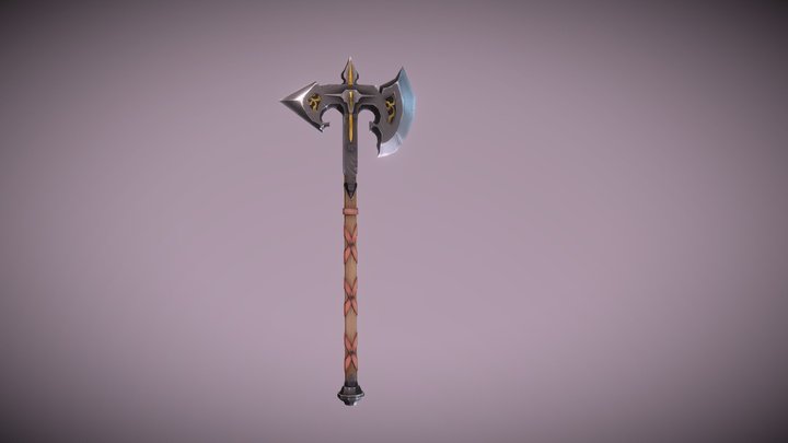 Hand painted axe 3D Model
