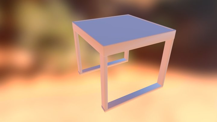 Sqaure Table 3D Model